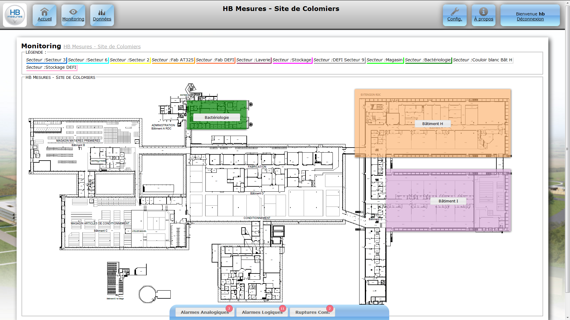 Plan général du site